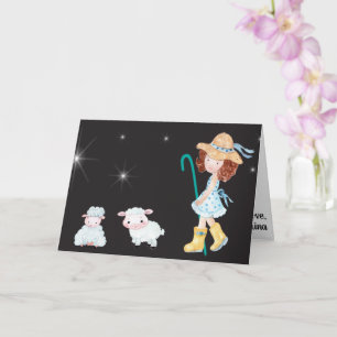 Carte Little Bo Peep Star Scène de nuit Amusants Enfants