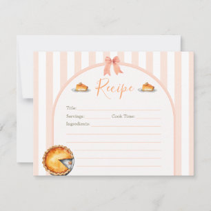 Carte Little Cutie Pie Orange En vichy Recette d'anniver
