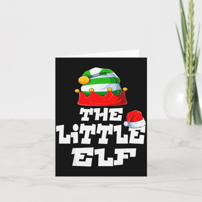 Carte Little Elf Family Matching Christmas Group Pajama  (Devant)