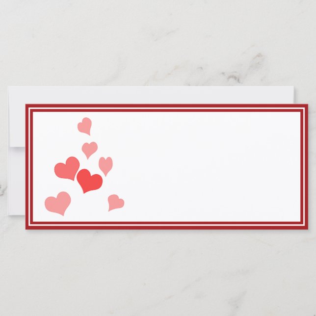 Carte Little Hearts (Ajouter votre texte et couleur Arri (Devant)