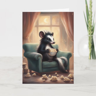 Carte Little Skunk Birthday greeting card