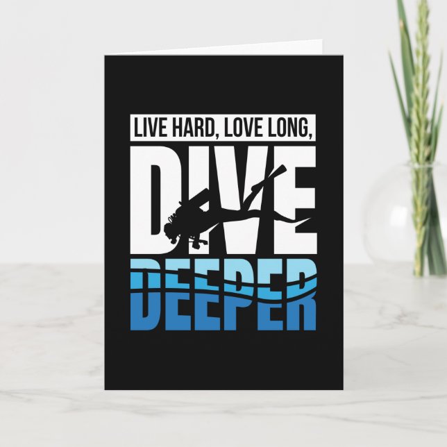 Carte Live Hard Love Long Dive Deeper Diver (Devant)
