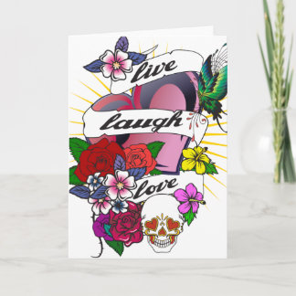 Carte Live Lauder Love Coeur Tattoo Design