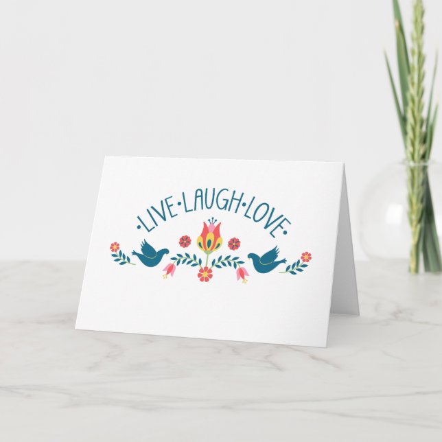 Carte Live Laugh Love (Devant)