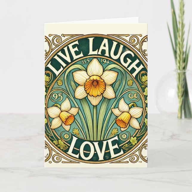 Carte Live Laugh Love (Devant)