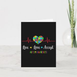 Carte Live Love Accepter Sensibilisation sur l'autisme H