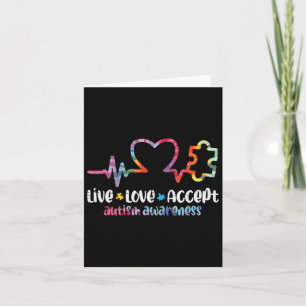 Carte Live Love Accepter Sensibilisation sur l'autisme M