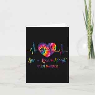 Carte Live Love Accepter Sensibilisation sur l'autisme T