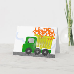 Carte Livraison de camion Jaune Anniversaire