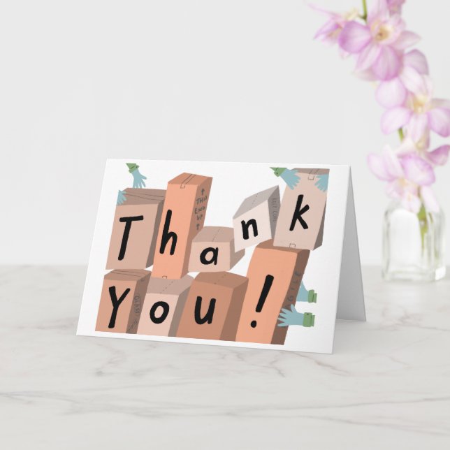 Carte Livraison en boîtes de Merci PERSONNALISÉE (Orchidée)
