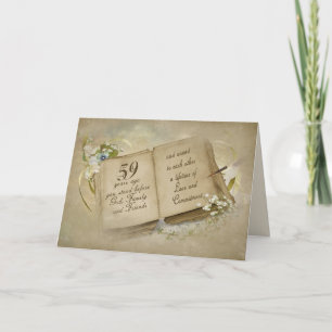 Carte Livre de mariage vintage pour le 59e anniversaire