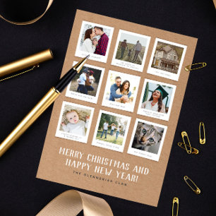 Carte Livre de souvenirs de style Kraft pour les fêtes d