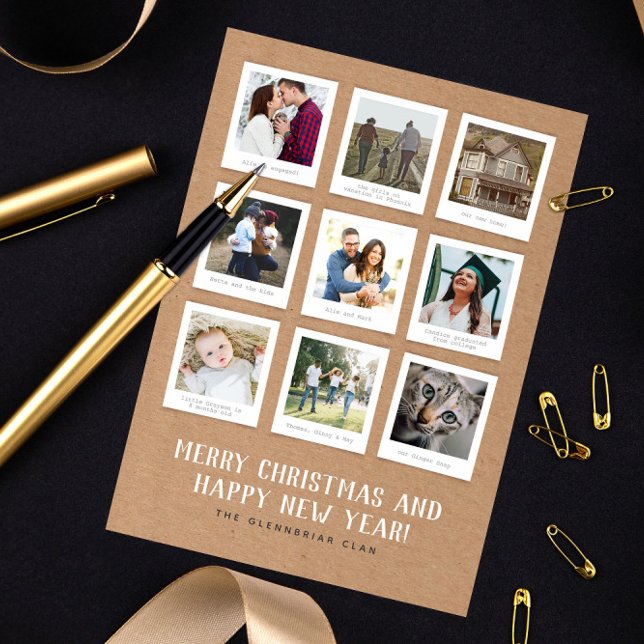 Carte Livre de souvenirs de style Kraft pour les fêtes d (Créateur téléchargé)