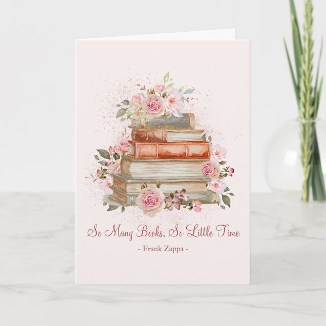 Carte Livres de devis personnalisés et roses roses Vinta (Devant)