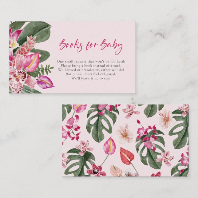 Carte Livres Pink Tropical (Devant / Derrière)