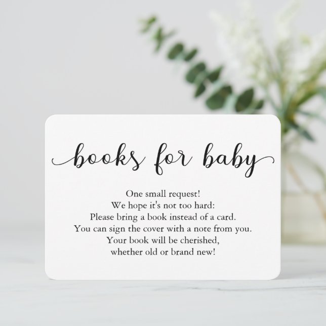 Carte Livres pour Baby Insert Card pour Baby shower (Debout devant)