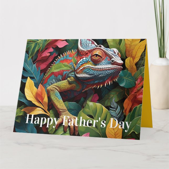 Carte Lizard Leaves & Couleur (Devant)
