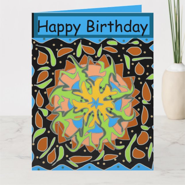 Carte Lizard Mandala (Devant)