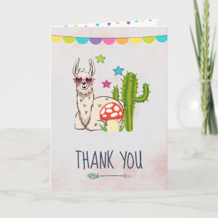 Carte Llama cool en Lunettes de soleil en forme de cœur 