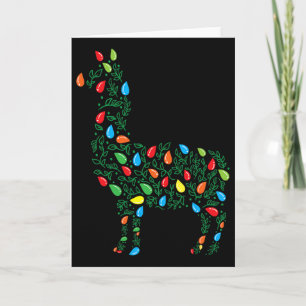 Carte Llama Lumières de Noël Robuste Amoureux des Animau