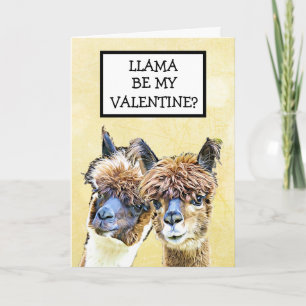 Carte Llama, serais-tu ma Saint-Valentin ? Je t'aime éno
