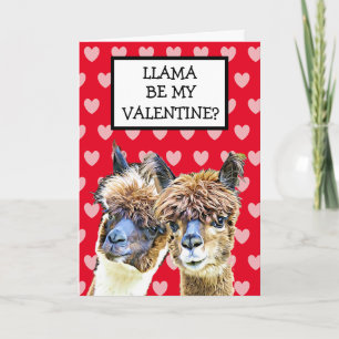 Carte Llama sois ma Saint-Valentin ? Je t'aime énormémen