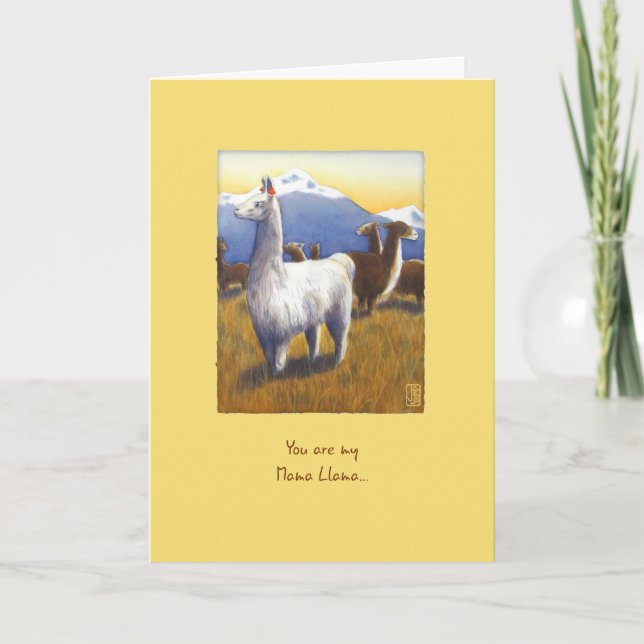Carte Llamas le jour de la fête des Mères Maïs (Devant)