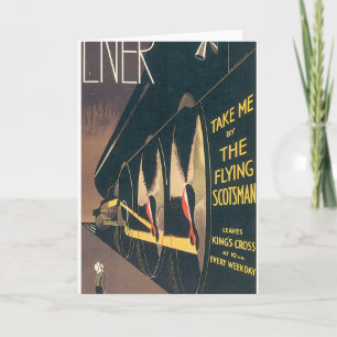 Carte LNER L'affiche Vintage voyage Flying Scotsman