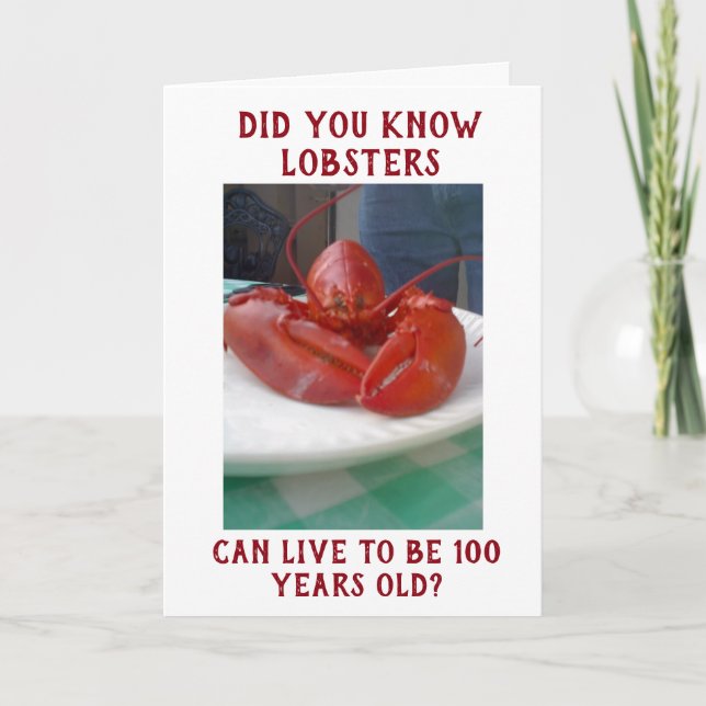 CARTE LOBSTER VIT POUR ÊTRE "100" SENTIR JEUNE MAINTENAN (Devant)