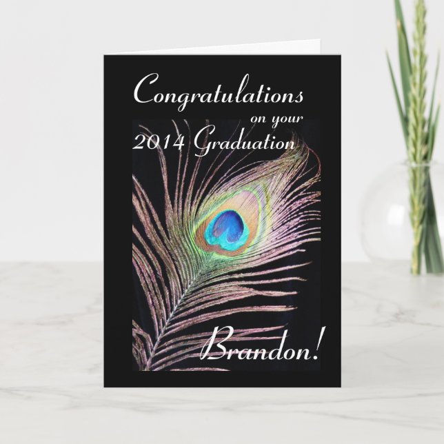 Carte L'obtention du diplôme 2014 de Brandon (Devant)