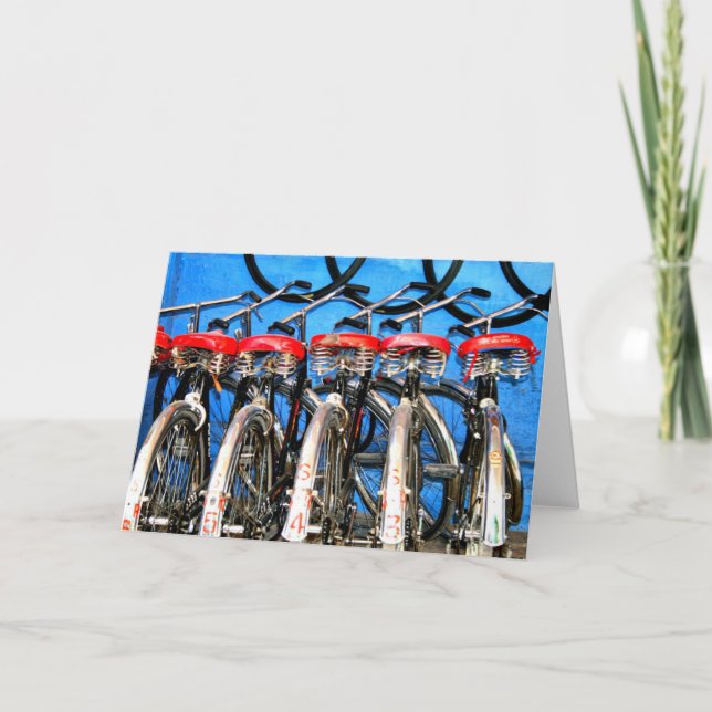 Carte Locations de bicyclette, ville bleue (Devant)