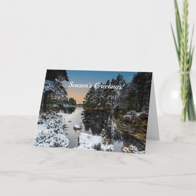Carte Loch écossais Pittoresque D'Hiver À Noël (Devant)
