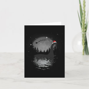 Carte Loch Ness Monster Pleine lune de Noël Nessie Xmas