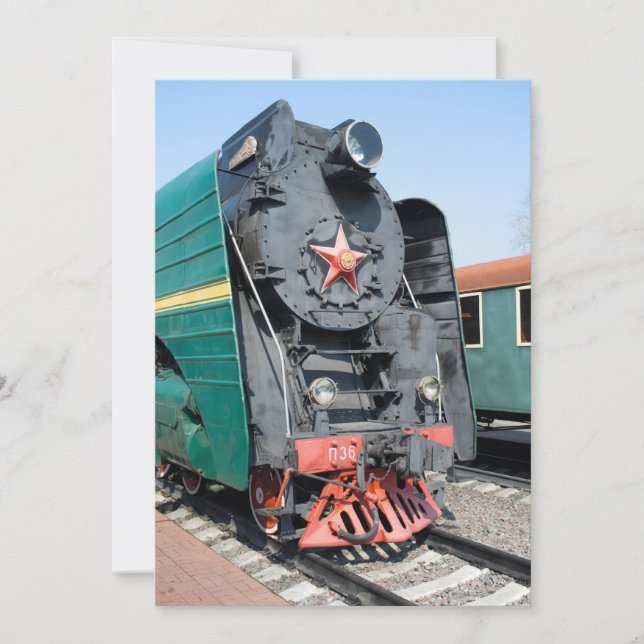 Carte Locomotive à vapeur russe P36-0001. Construit en 1 (Devant)