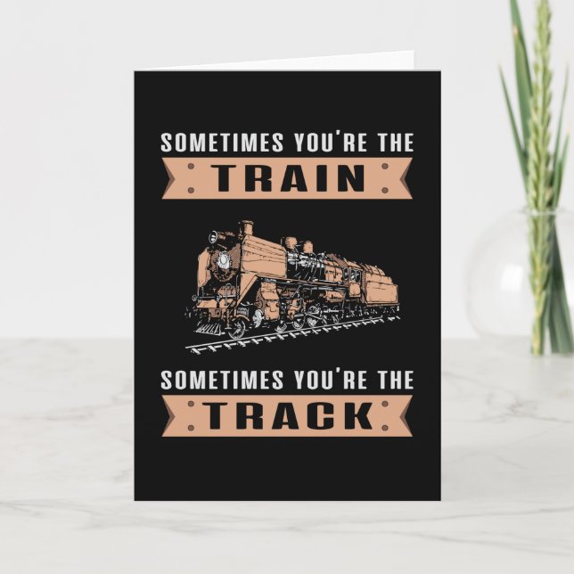 Carte Locomotive Trains Train Driver Railroad Funny Cade (Devant)