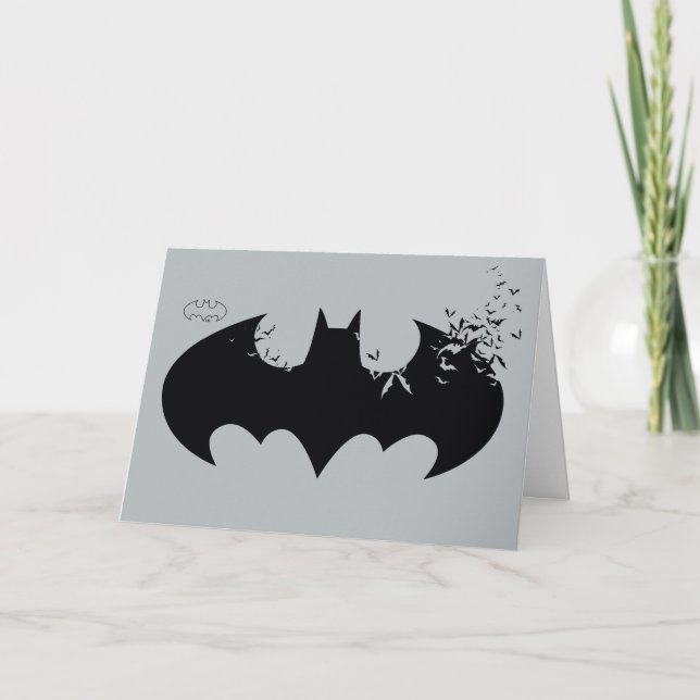Carte Logo Batman Classique Dissolé En Batats (Devant)