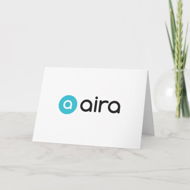 Carte Logo bleu et noir Aira Joyeux anniversaire (Devant)