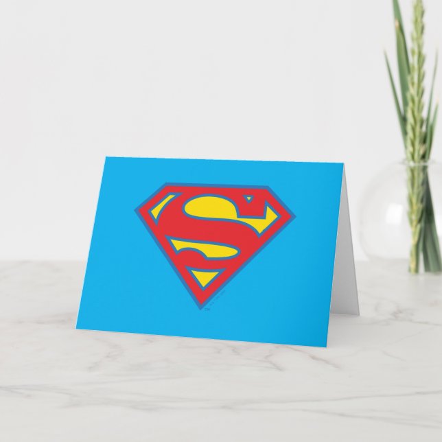 Carte Logo classique Supergirl avec fond bleu (Devant)