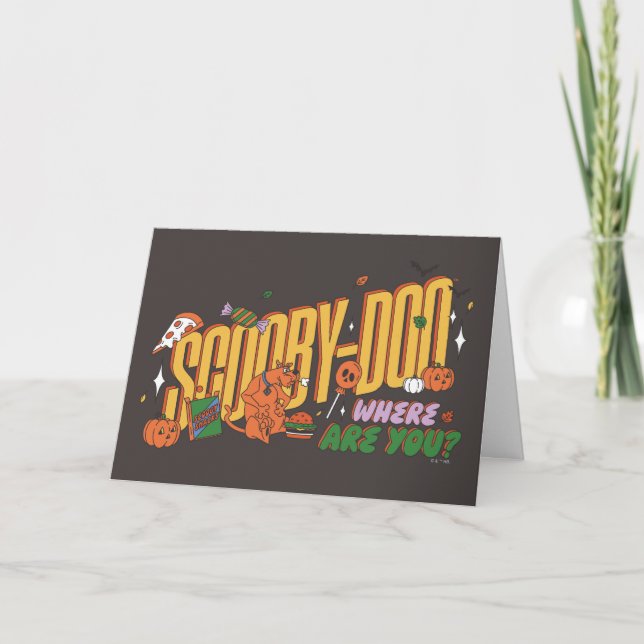 Carte Logo de collation Scooby-Doo Halloween (Devant)