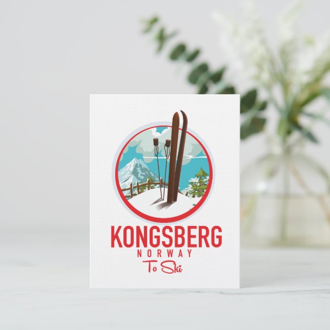 Carte Logo de Kongsberg Norway Ski (Debout devant)