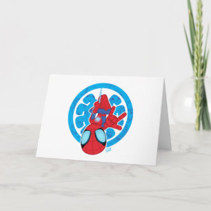 Carte Logo de Spidey pendu à l'envers - Collage de mécha