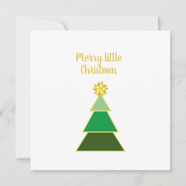 Carte Logo d'entreprise Joyeux sapin de Noël Simple Carr (Devant)