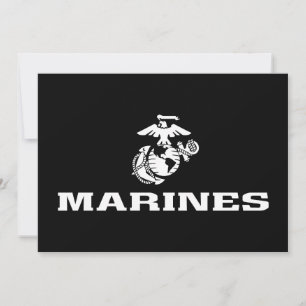Carte Logo empilé USMC - Blanc