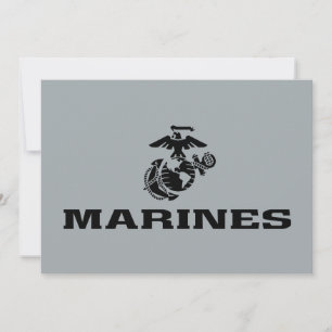 Carte Logo en noir empilé USMC