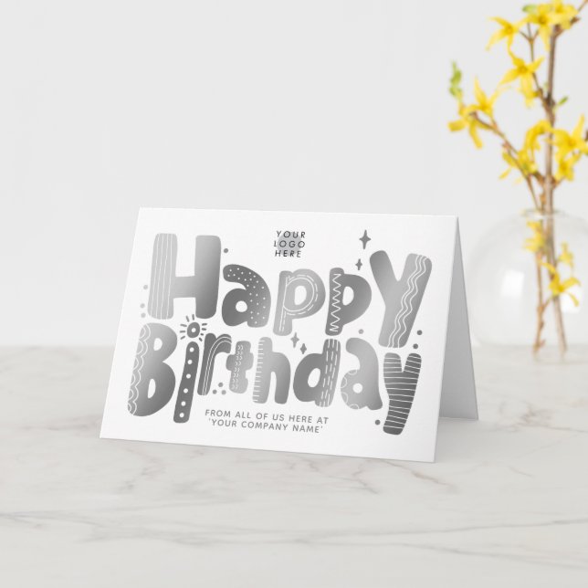 Carte Logo Fun Jouer Faux Argent manuscrit Anniversaire (Fleur jaune)