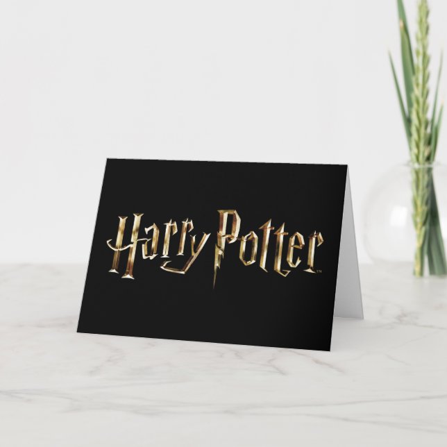 Carte Logo Gold Harry Potter (Devant)