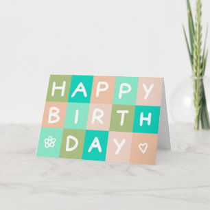 Carte Logo Green Blush Simple Business Joyeux anniversai