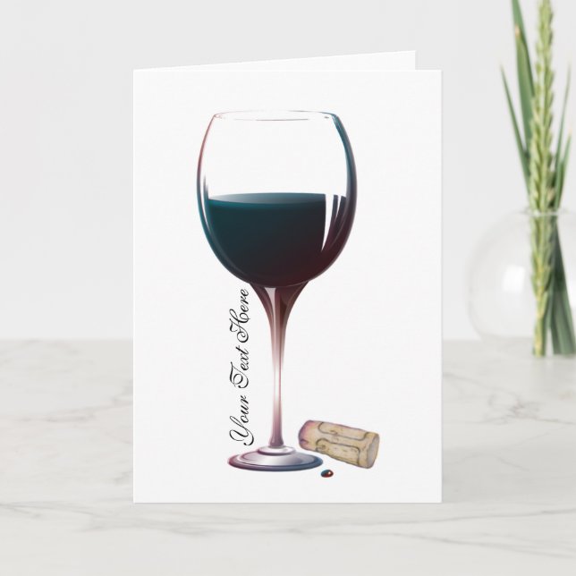Carte Logo personnalisé Art Vin (Devant)