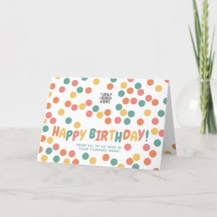 Carte Logo Personnalisé Fun Colorful Confetti Joyeux Ann