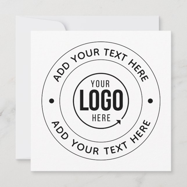 Carte 📝 Logo personnalisé & Texte personnalisé pour évé (Devant)